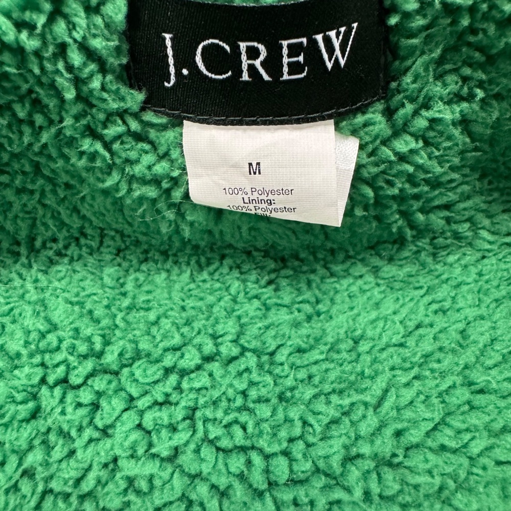 J. Crew Green Puffer Vest Medium - Picture 4 of 8